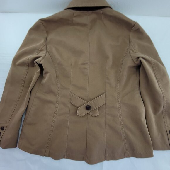 Coldwater Creek Jacket Womens 14 Brown Riding Blazer Leather Buttons Equestrian - Picture 5 of 14